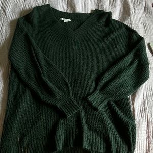 Dark Green Oversized-Fit Sweater